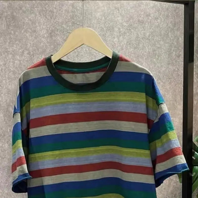 Vrouwelijke Gestreepte T-Shirts Casual Mode