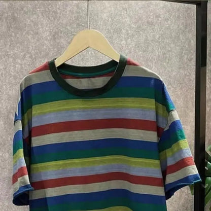 Vrouwelijke Gestreepte T-Shirts Casual Mode