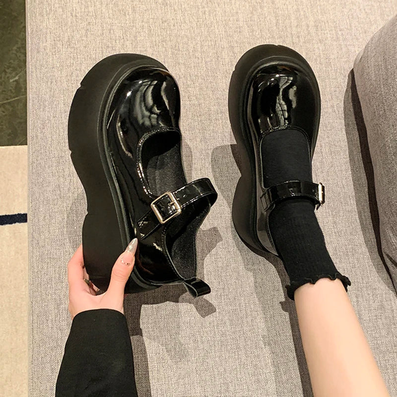Punk Platform Schoenen Zwarte Goth Pumps