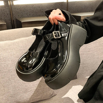 Punk Platform Schoenen Zwarte Goth Pumps