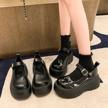 Punk Platform Schoenen Zwarte Goth Pumps
