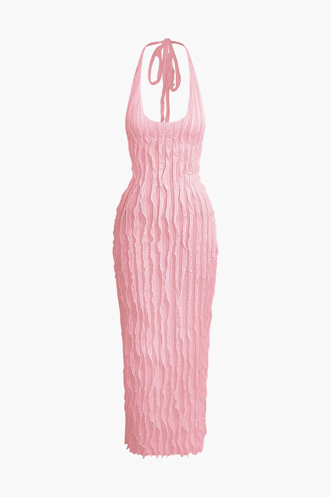 Pura | Dames Maxi-jurk - Elegante Ruches, Halterbackless Design 12