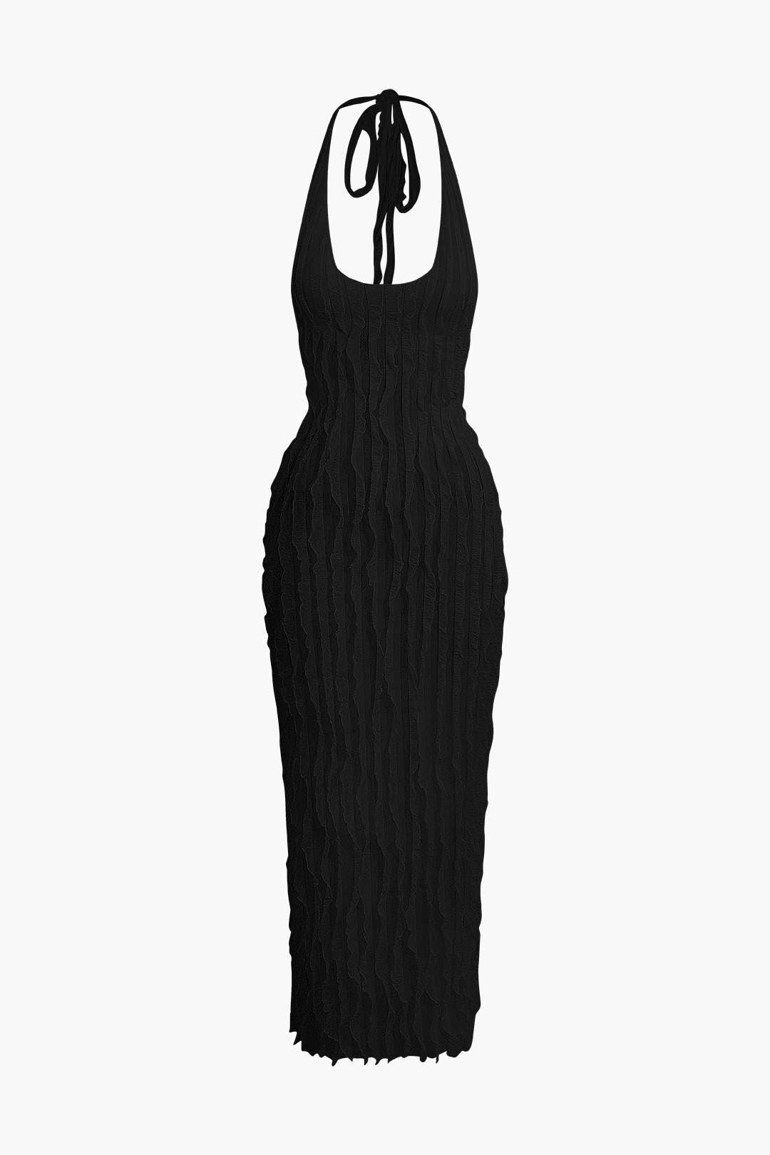 Pura | Dames Maxi-jurk - Elegante Ruches, Halterbackless Design 14