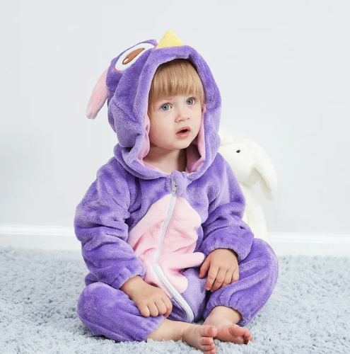 Baby Onesie Dierenpakje Panda Dinosaurus Tijger Muis – Zachte Fleece Jumpsuit Babykleding Romper 0-4 Jaar