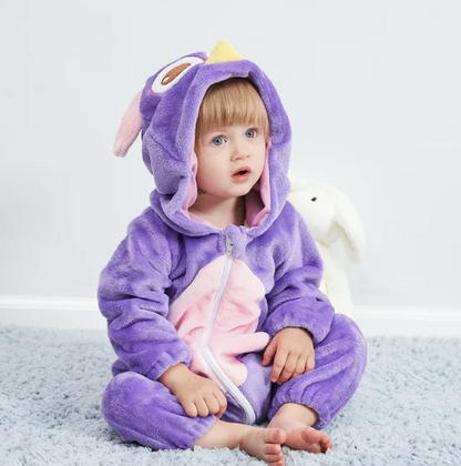 Baby Onesie Dierenpakje Panda Dinosaurus Tijger Muis – Zachte Fleece Jumpsuit Babykleding Romper 0-4 Jaar