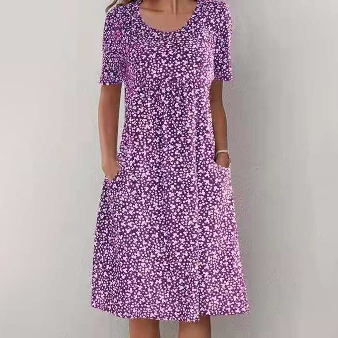 Vrouwelijke Zomerjurk Bloemenprint Casual Jurk