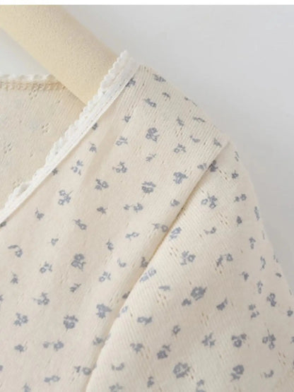 Vrouwelijke Zomer T-shirts met Bloemenprint Korte Mouw