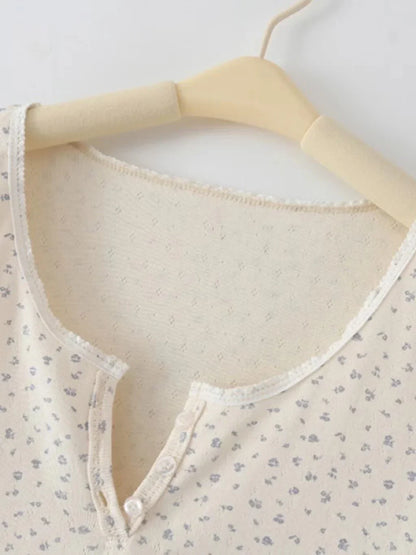 Vrouwelijke Zomer T-shirts met Bloemenprint Korte Mouw