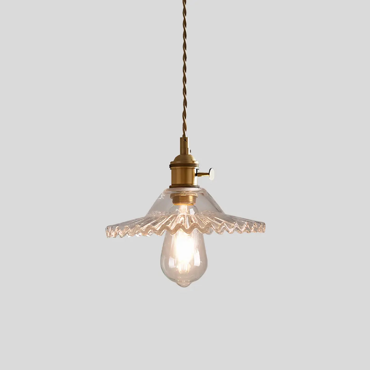 Hanglamp Glas Brons Verstelbare Kabel Woonkamer Eettafel Transparante Glazen Hanglamp Sfeerverlichting Vintage