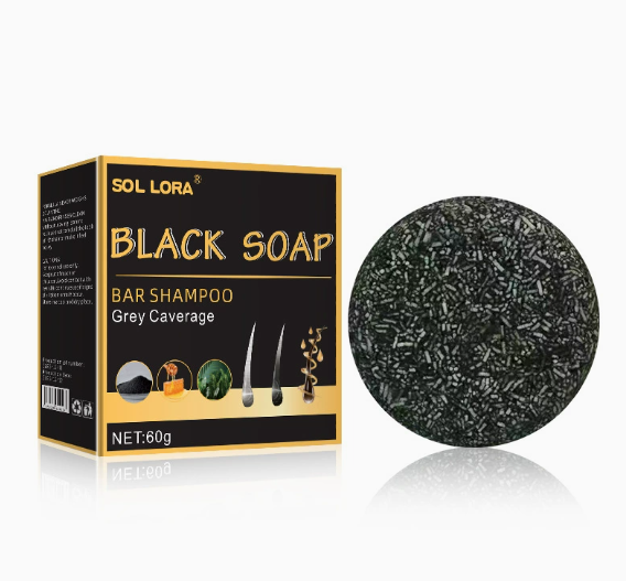 Natuurlijke Haar Verdonkeringsshampoo Bar Grijshaar 55g Plantaardig