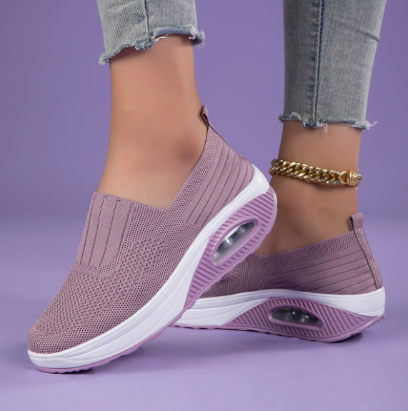 Sportieve Wandelsneakers met Ergonomische Ondersteuning Zwart Wit Marineblauw Beige Grijs Roze Rood Dames Heren Ademend Comfortabel Dagelijks