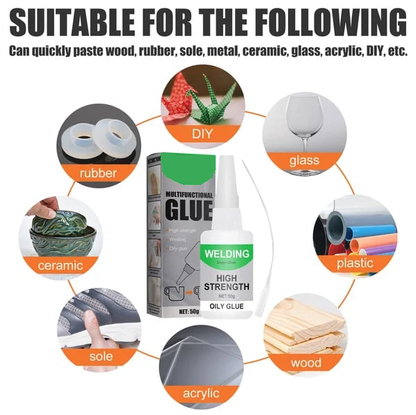 Universele Supersterke Lijm 50ml Transparant voor Kunststof Hout Keramiek Metaal Reparatie