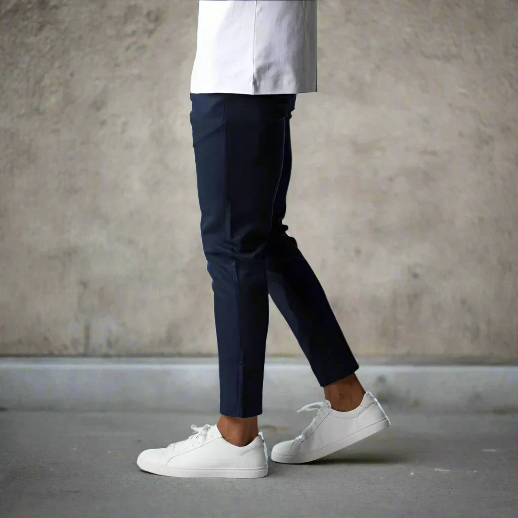 Mannen Broek Slim Fit Stretch Stijlvol Zwart
