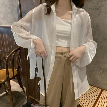 Vrouwen Blouse Satijnen Oversized Stijlvolle Losse Fit