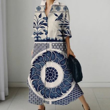 Zomerjurk Dames Bloemprint Jurk voor Vrouw