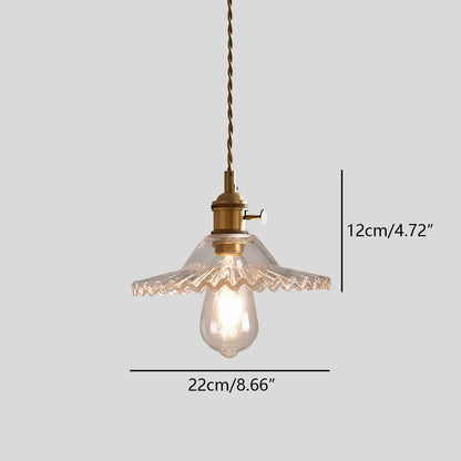 Hanglamp Glas Brons Verstelbare Kabel Woonkamer Eettafel Transparante Glazen Hanglamp Sfeerverlichting Vintage