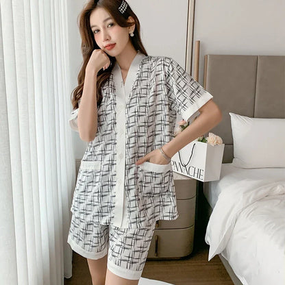 Luxe Pyjama Set Luipaardprint Zomerse Damespyjama
