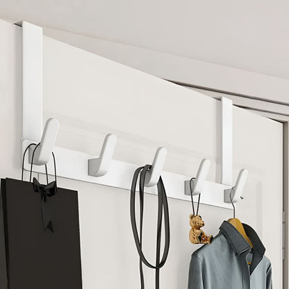 Deurkapstok met 5 Haken Roestvrij Staal Ophangsysteem voor Kleding