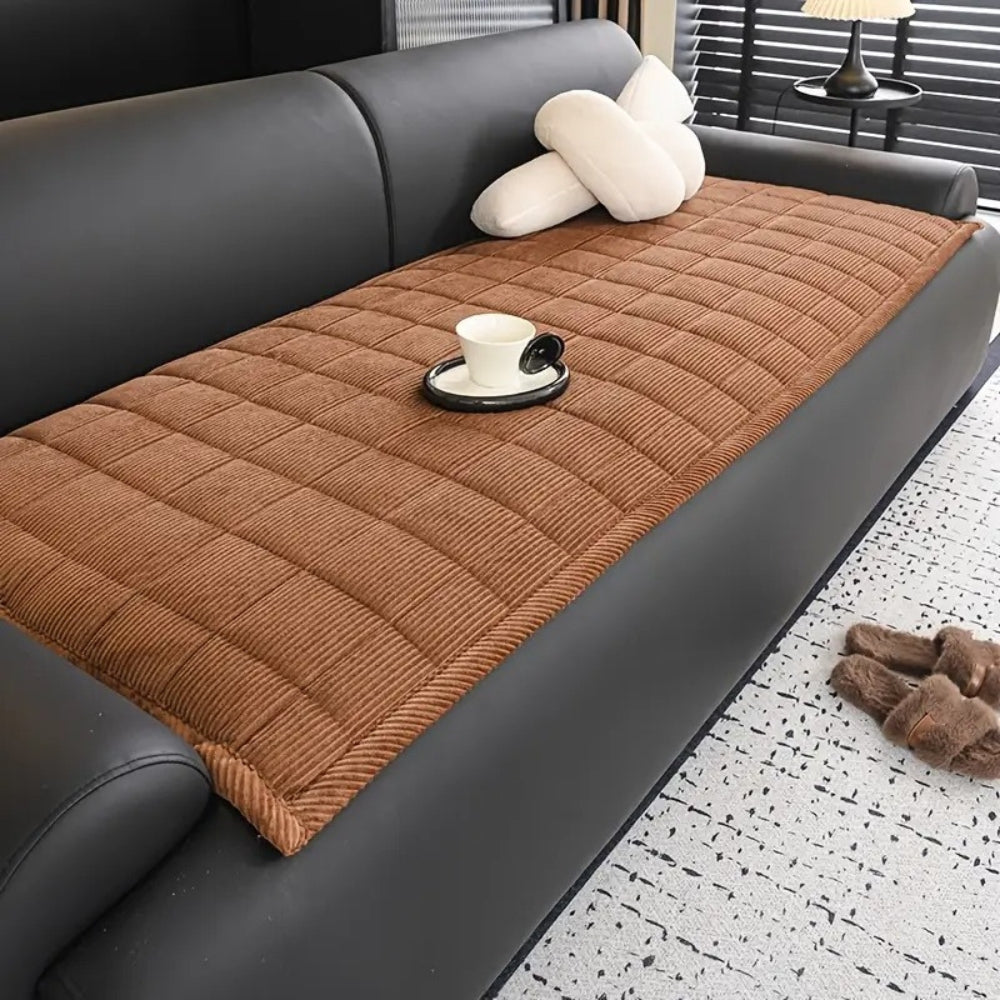 Gestoffeerde Bankhoes met Gequilte Textuur Antislip Meubelbescherming voor Moderne Woonkamer Interieur