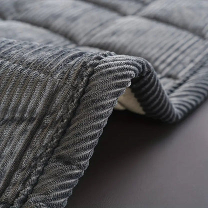 Quilted Bankhoes Mat – Zachte Ribfluweel met Antislip Achterkant, Bescherming tegen Krassen, Machinewasbaar, Meerdere Maten
