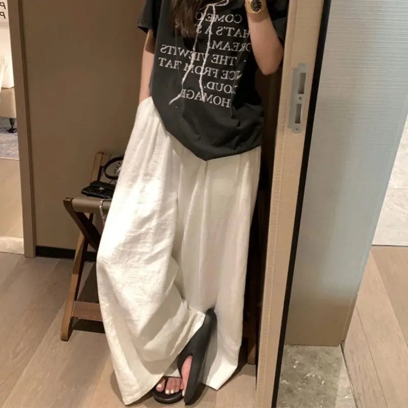 Oversized Linnen Broek Zomer Comfortabele Stijl