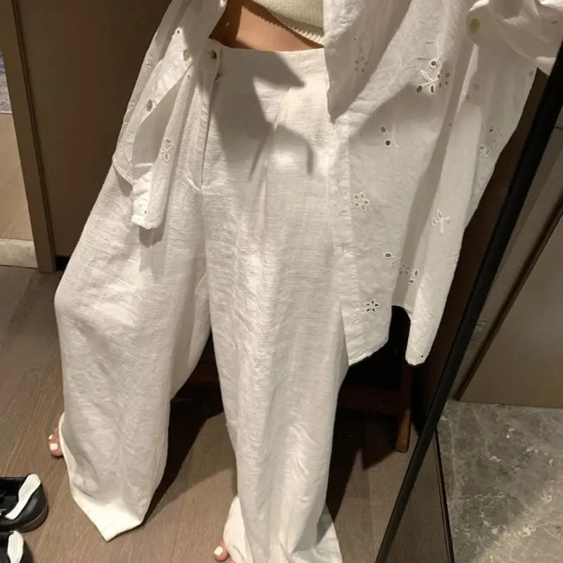 Oversized Linnen Broek Zomer Comfortabele Stijl