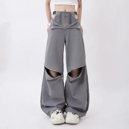 Vrouwelijke Cargo Broek Streetwear Stijl