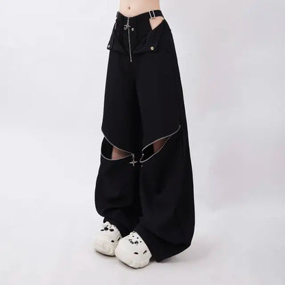Vrouwelijke Cargo Broek Streetwear Stijl