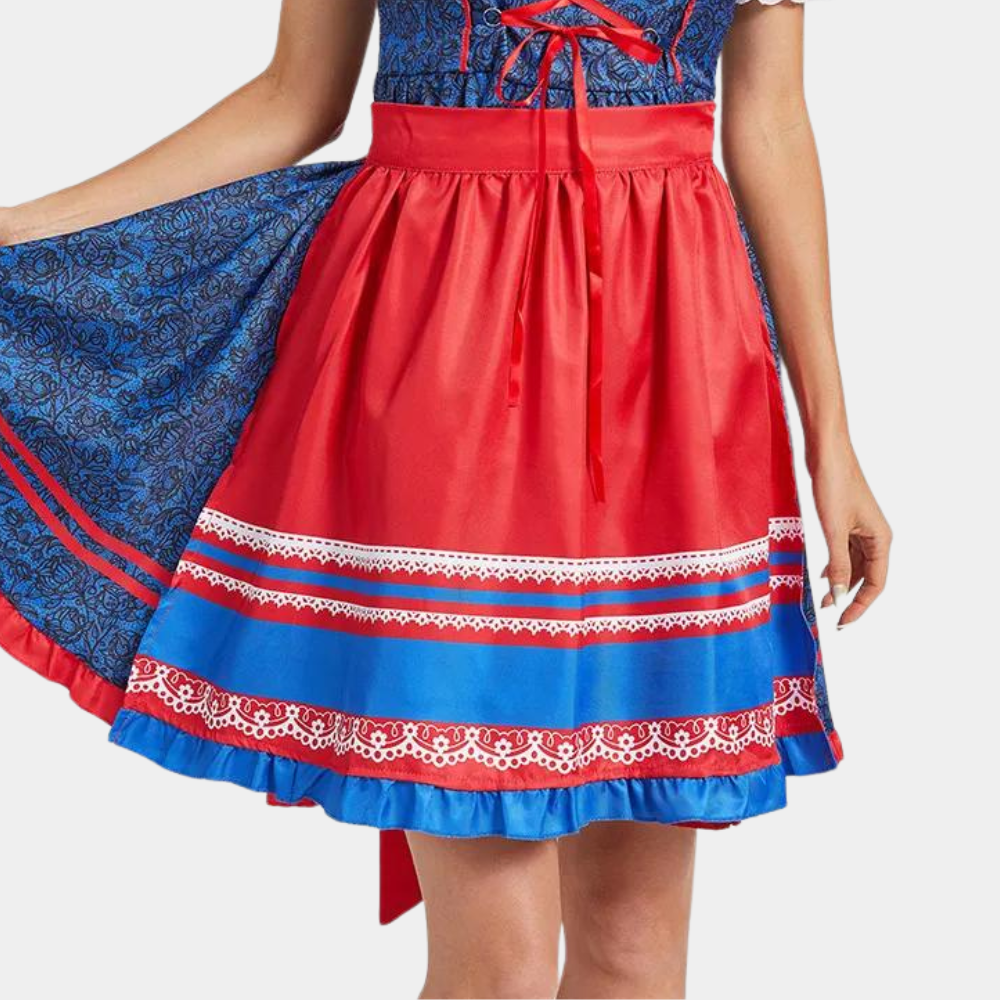 Traditionele Dirndl Jurk Rok Roos Duits Design