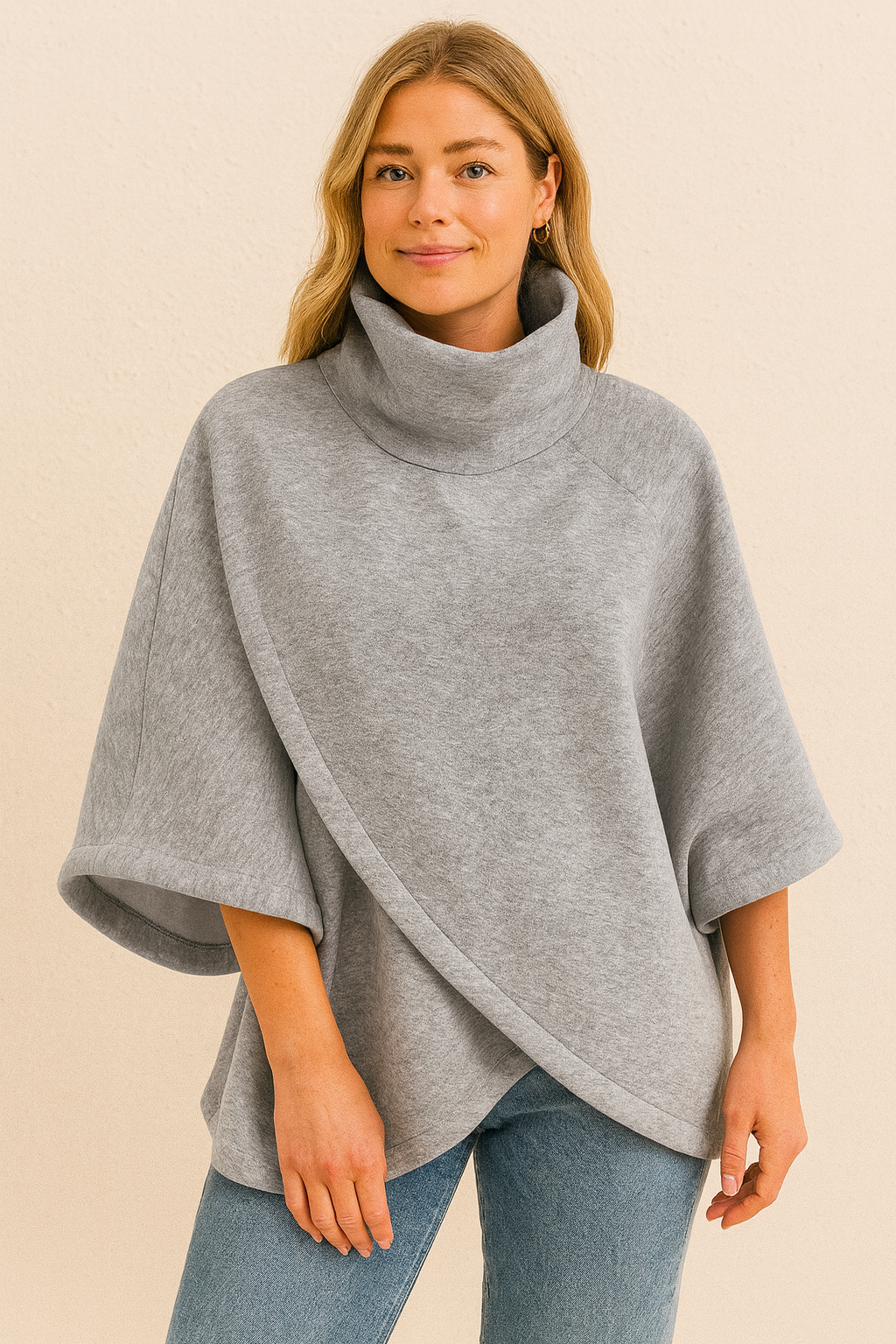 Dames Trui Oversized Asymmetrisch Zwart Modieus - StudioMarella
