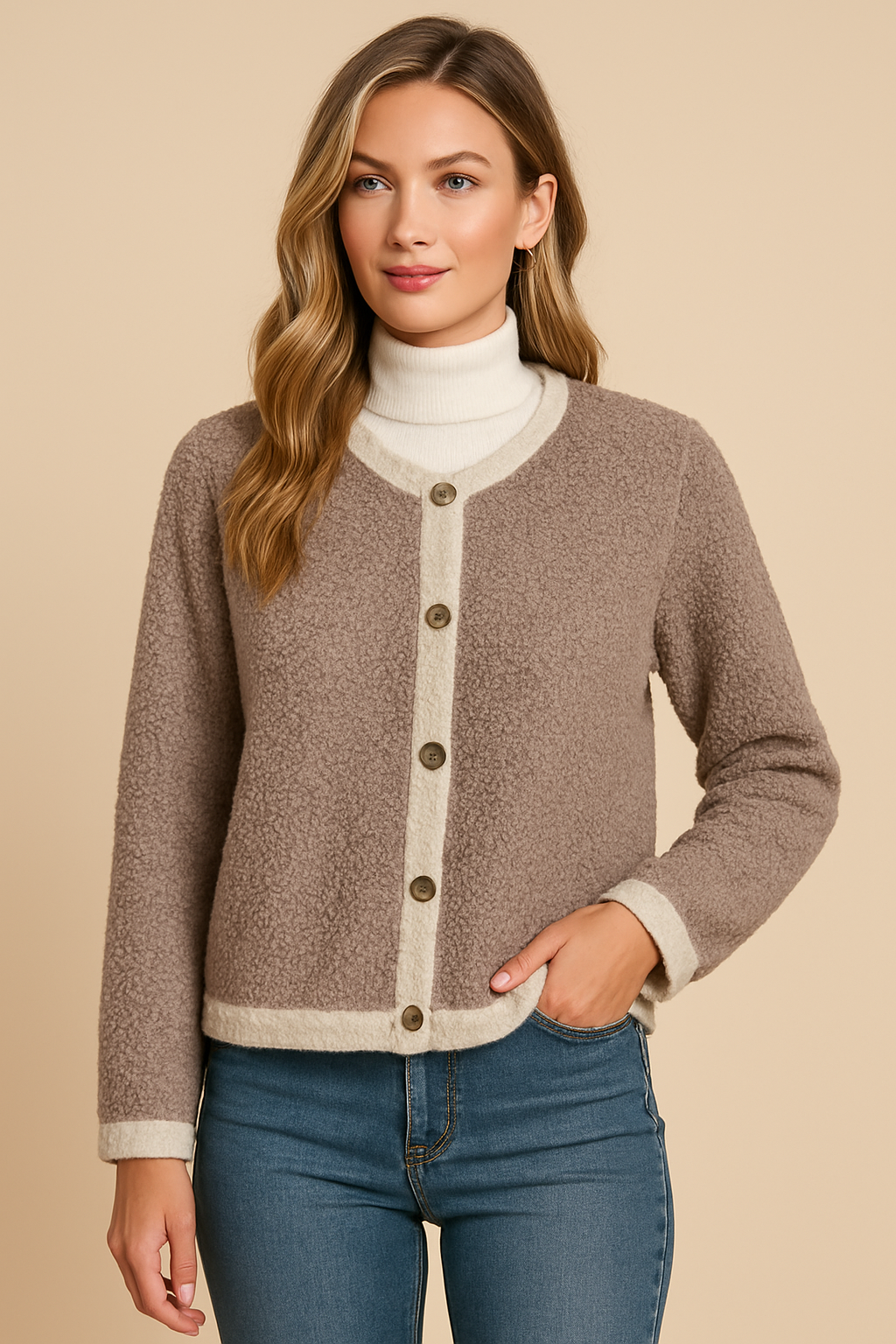 Dames Vest Zacht Casual Met Knoopsluiting - StudioMarella