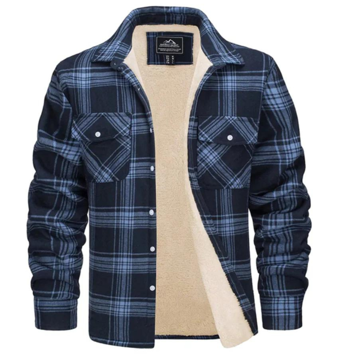 Fleece Jas Warm en Waterdicht voor Heren Geruit