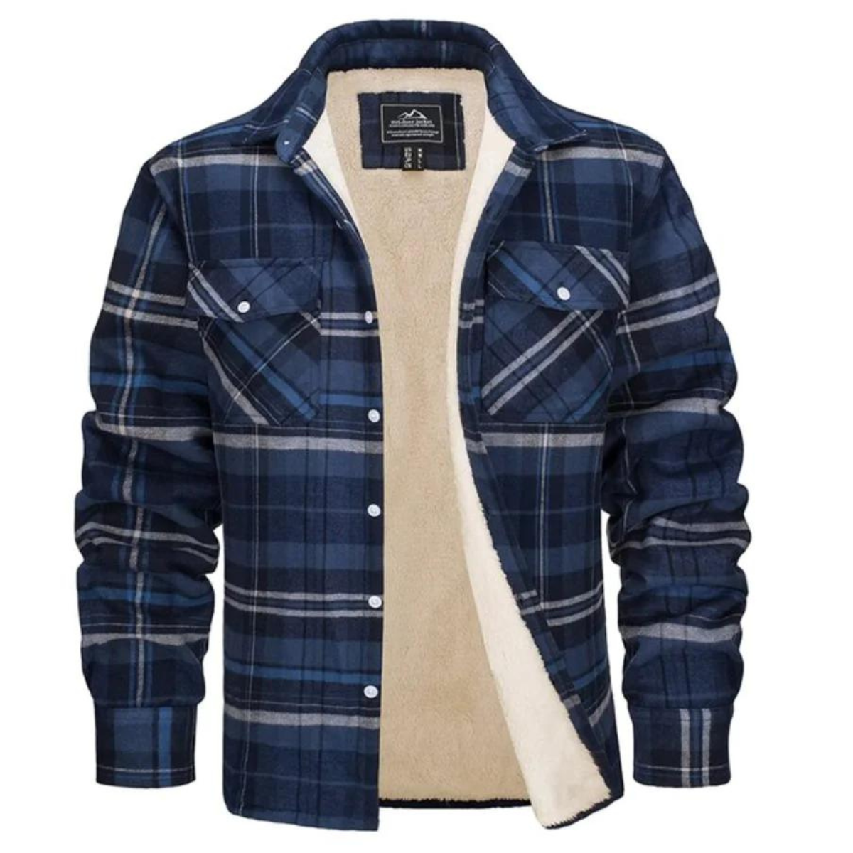 Fleece Jas Warm en Waterdicht voor Heren Geruit