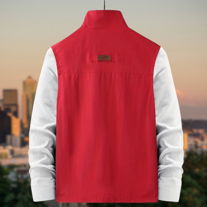 Heren Vest Met Meerdere Zakken Rits Voor Outdoor