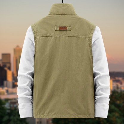 Heren Vest Met Meerdere Zakken Rits Voor Outdoor