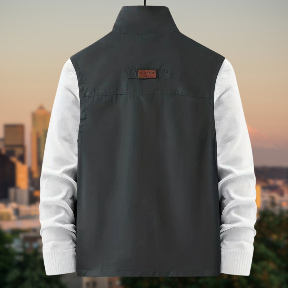 Heren Vest Met Meerdere Zakken Rits Voor Outdoor