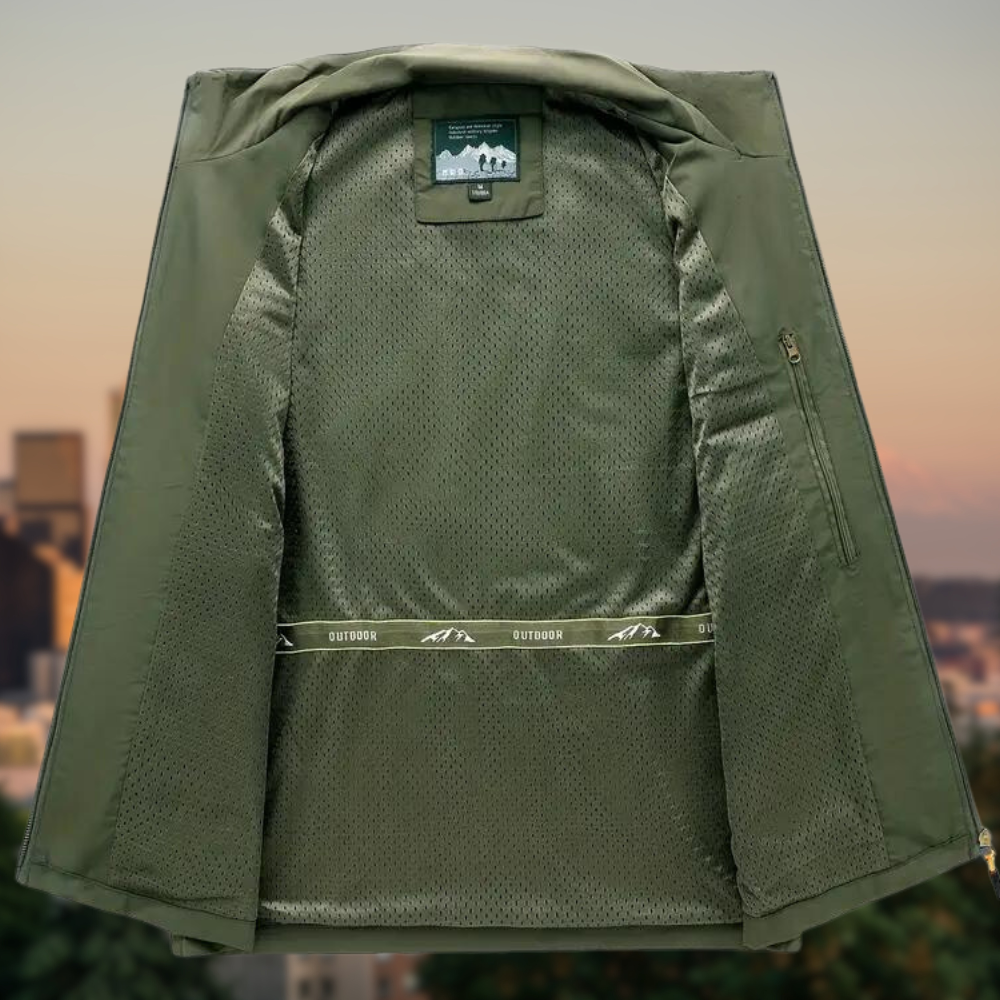 Heren Vest Met Meerdere Zakken Rits Voor Outdoor