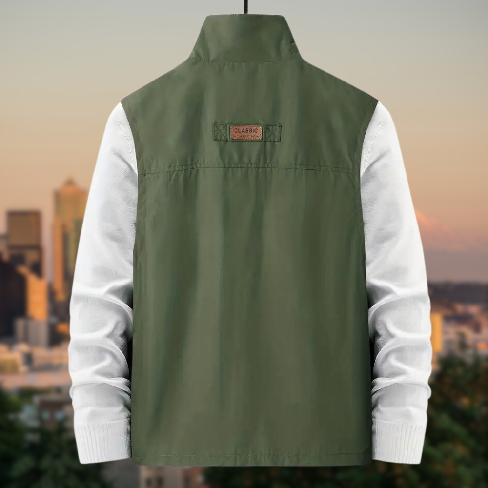 Heren Vest Met Meerdere Zakken Rits Voor Outdoor