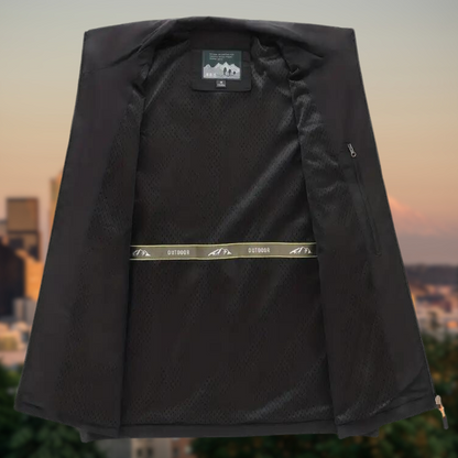 Heren Vest Met Meerdere Zakken Rits Voor Outdoor