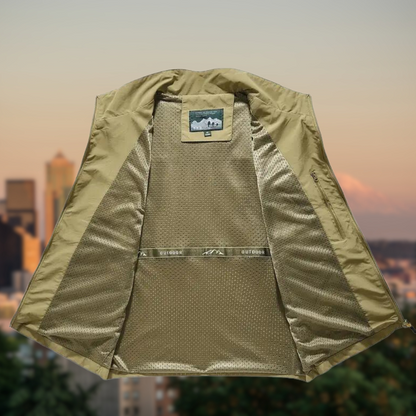 Heren Vest Met Meerdere Zakken Rits Voor Outdoor