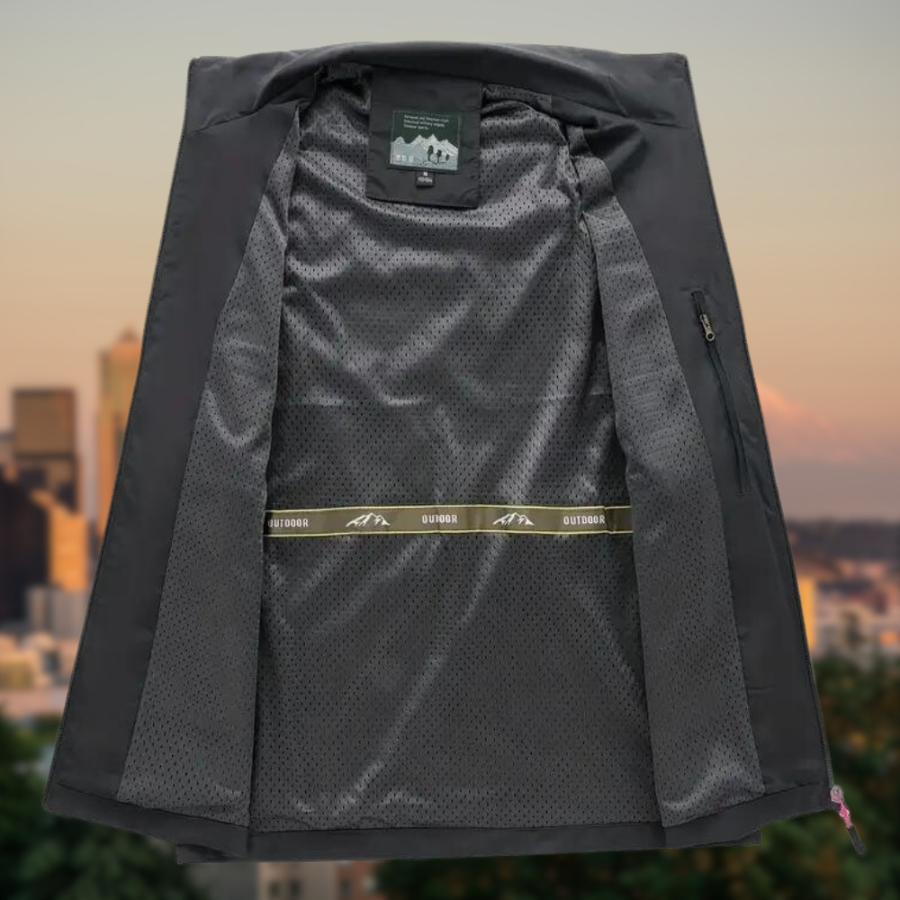 Heren Vest Met Meerdere Zakken Rits Voor Outdoor
