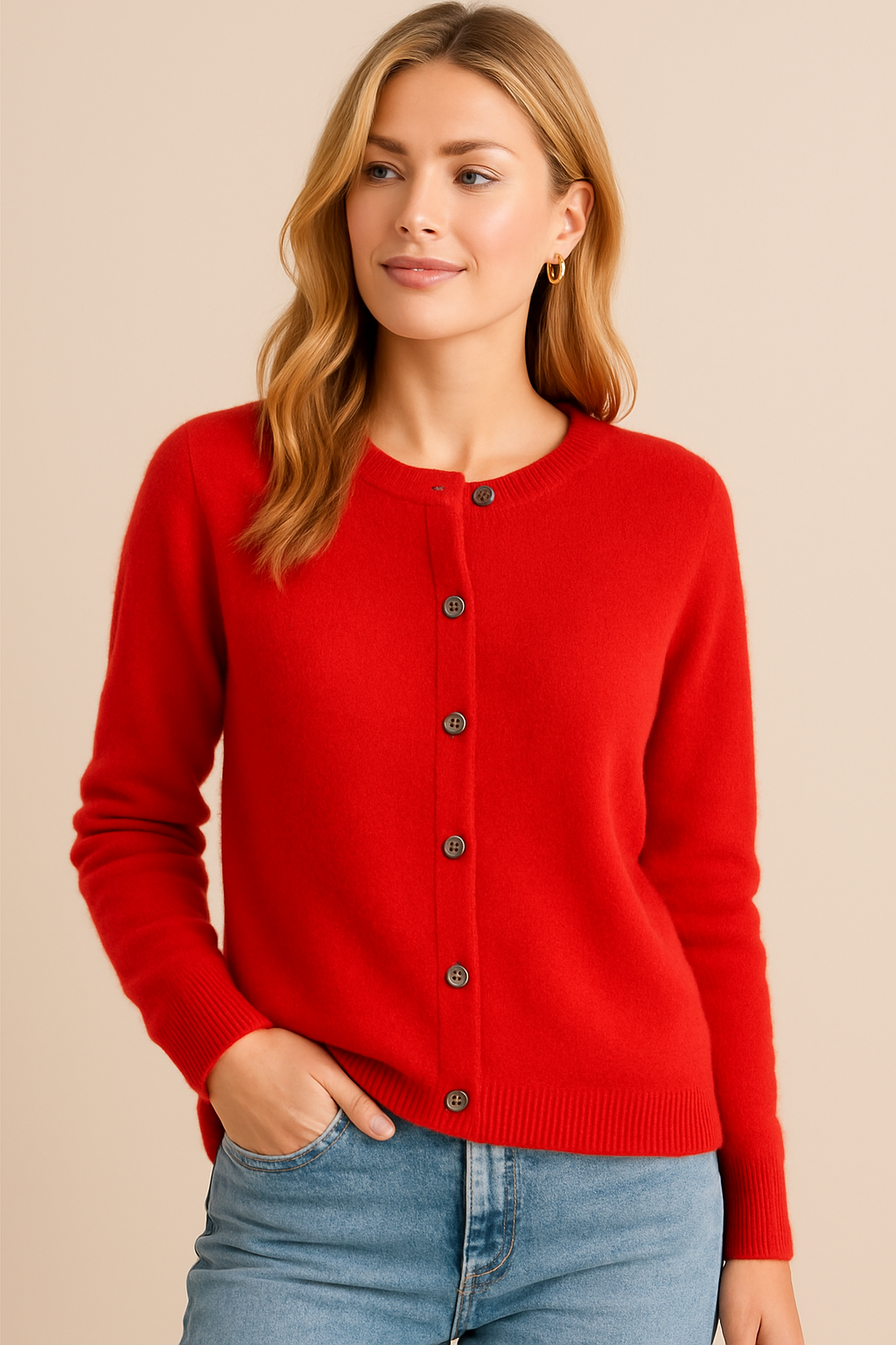 Dames Gebreide Vest Zacht Ronde Hals → Dames Gebreide Vest Zacht Comfortabel Ronde Hals
