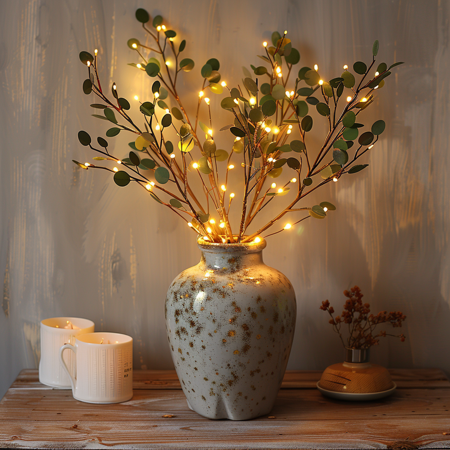 Decoratieve Lichttak Led Olijftak Kersenbloesem Warm Wit 70cm 120 Lampjes Sfeerverlichting Woonkamer