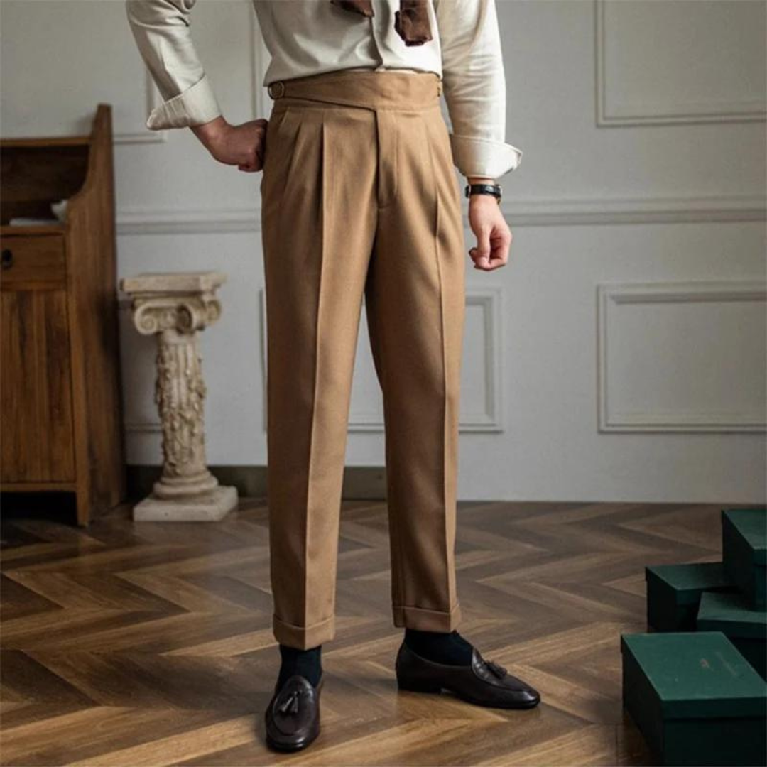 Heren Broek Plooi Model Vintage Look