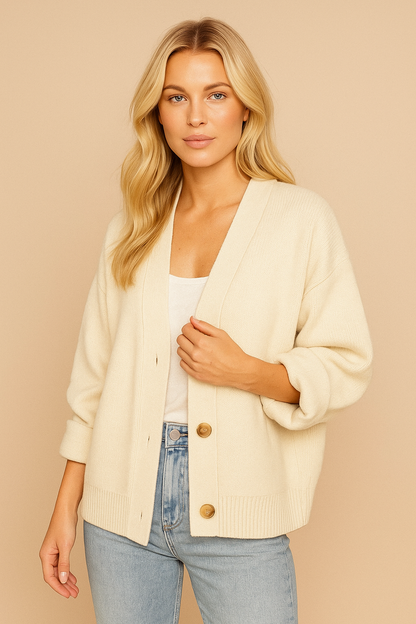 Dames Vest Zacht Gebreid Met Knopen Korea Stijl - StudioMarella