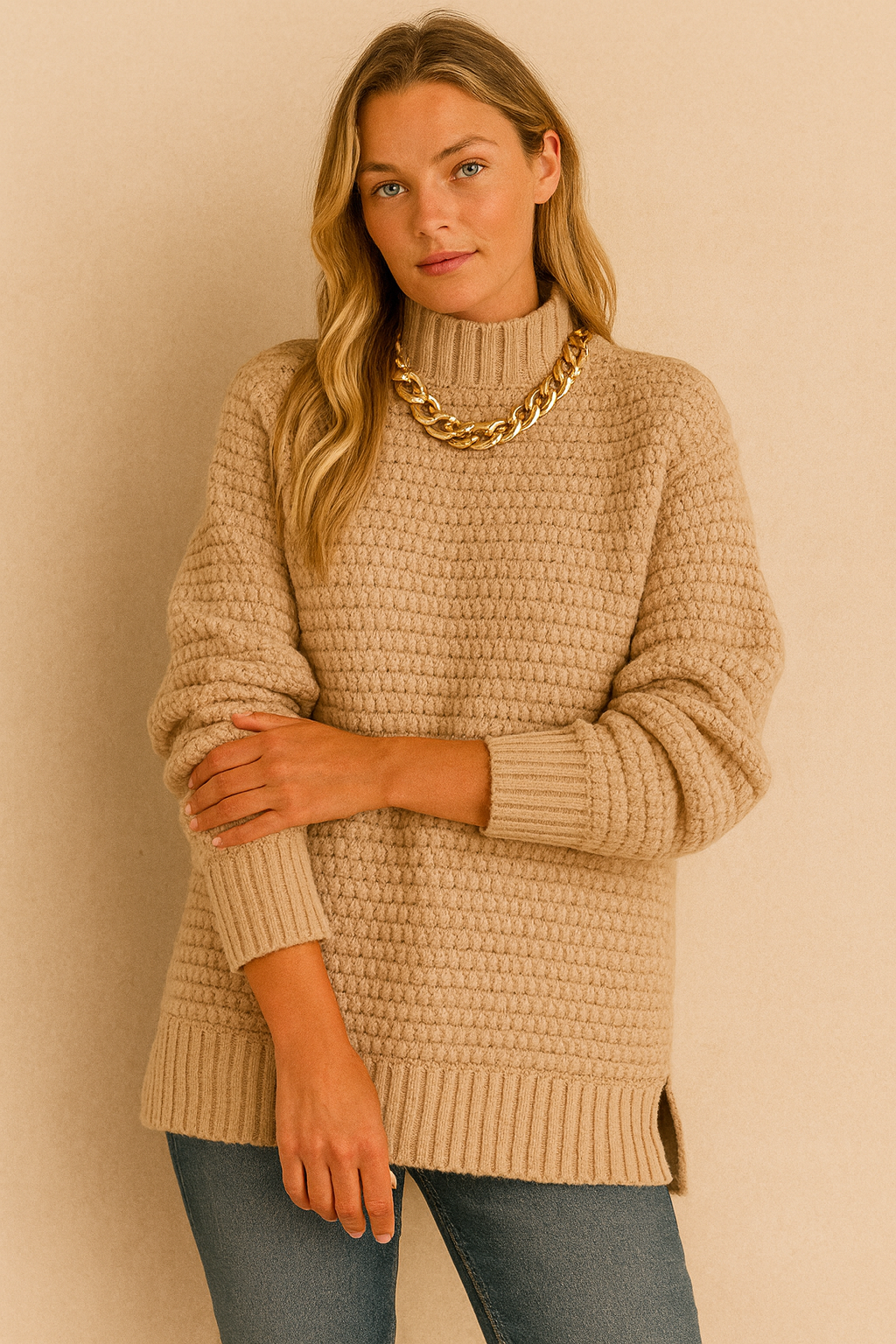 Dames Trui Gebreid Elegante Structuur Trendy - StudioMarella