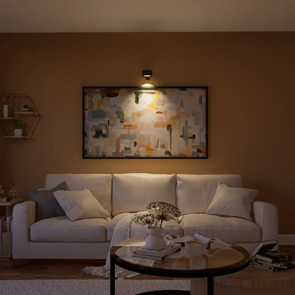 Wandlamp Draadloos Oplaadbaar Dimbaar 360° Roteerbaar Touch Afstandsbediening Wit Zwart Hout