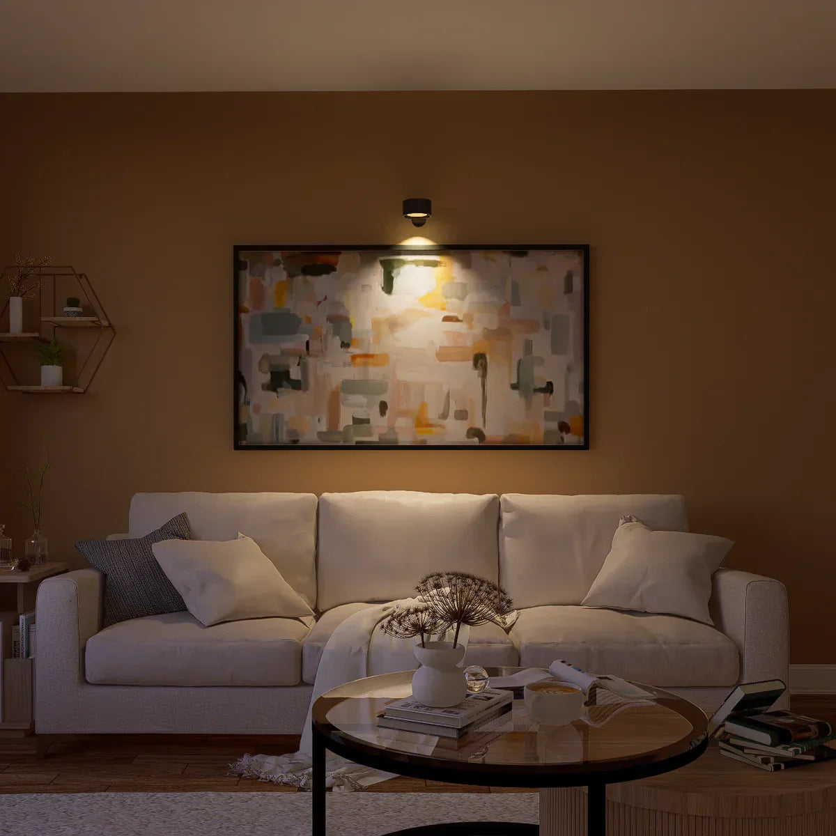 Draadloze Wandlamp Oplaadbaar & Dimbaar met 360° Rotatie – Compacte Touch-bediening Nachtlamp