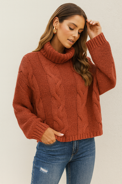 Dames Trui Kabelpatroon Stijlvol Elegante Look - StudioMarella