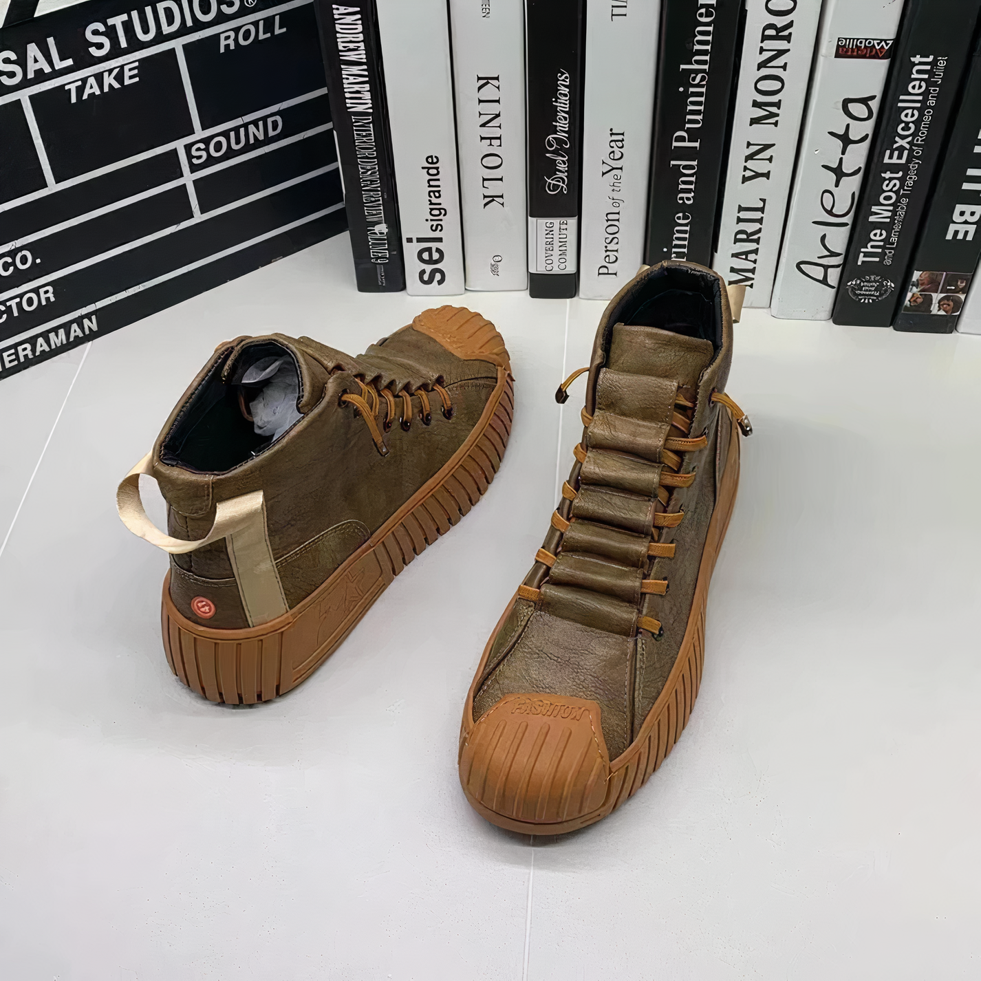 Hoge Mannen Schoenen Britse Stijl Laarzen Rion